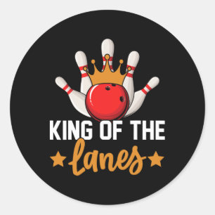 King of the Lanes gaat bowlen Ronde Sticker