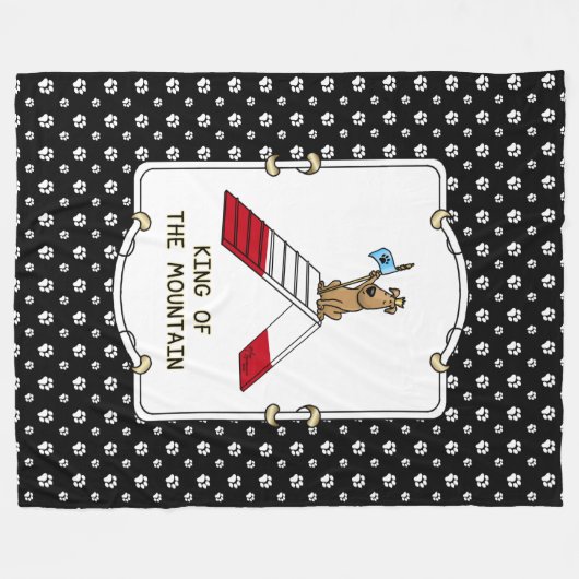 King of the Mountain Dog Agility Design Fleece Deken (Voorkant (Horizontaal))