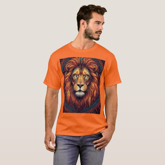 King of the Oerwoud - Bold Lion T-shirt (Voorkant volledig)