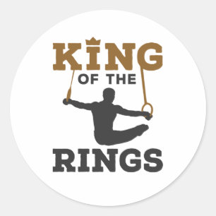 King of the Rings Gymnastiek Mannen Jongens Ronde Sticker