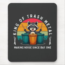 King of Trash Metal Funny Raccoon Drummer