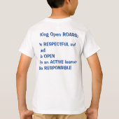 King Open ROARS T-shirt - Kinder (Achterkant)