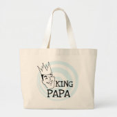 King Papa T-shirts en geschenken Grote Tote Bag (Voorkant)