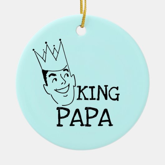 King Papa T-shirts en geschenken Keramisch Ornament (Voorkant)