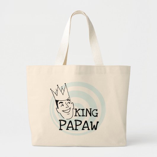 King Papaw T-shirts en cadeautjes Grote Tote Bag (Voorkant)