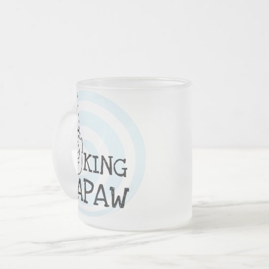 King Papaw T-shirts en cadeautjes Matglas Koffiemok (Voorkant links)