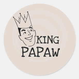 King Papaw T-shirts en cadeautjes Ronde Sticker