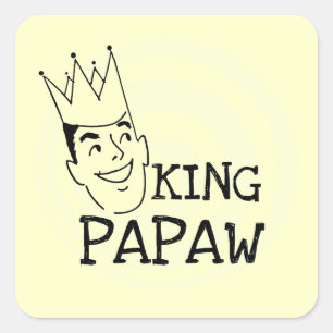King Papaw T-shirts en cadeautjes Vierkante Sticker