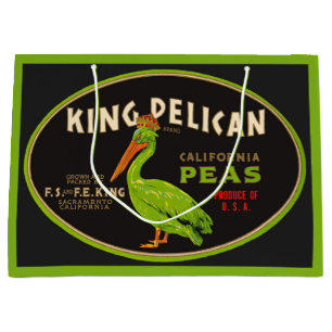 King Pelican California erwten krat label Groot Cadeauzakje