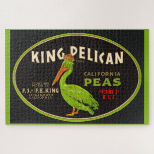 King Pelican California erwten krat label Legpuzzel