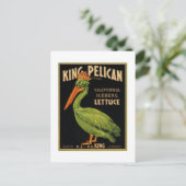 King Pelican Lettuce Briefkaart (Staand voorkant)