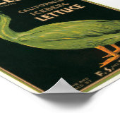 King Pelican Lettuce  Crate Label Poster (Hoek)
