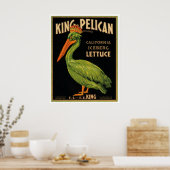 King Pelican Lettuce Poster (Keuken)