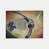 King Penguin Edinburgh Zoo Scotland Fleece Deken (Voorkant (Horizontaal))