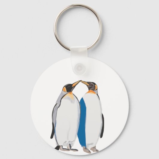 King Penguin Pair Kissus Sleutelhanger (Voorkant)