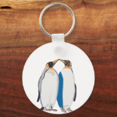 King Penguin Pair Kissus Sleutelhanger (Voorkant)