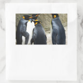 King Penguin Rechthoekige Sticker (Tas)