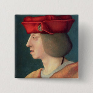 King Philip I "The Handsome" Spanje Vierkante Button 5,1 Cm