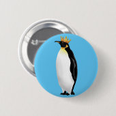 King pinguin ronde button 5,7 cm (Voorkant /achterkant)
