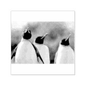 King pinguins  zelfinktende stempel (Design)