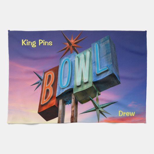 King Pins Bowling Team Towels Theedoek (Horizontaal)