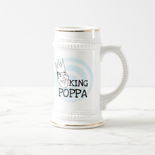 King Poppa T-shirts en geschenken Bierpul (Rechts)