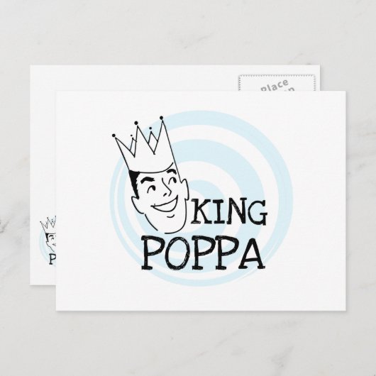 King Poppa T-shirts en geschenken Briefkaart (Voorkant / Achterkant)