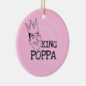 King Poppa T-shirts en geschenken Keramisch Ornament (Rechts)