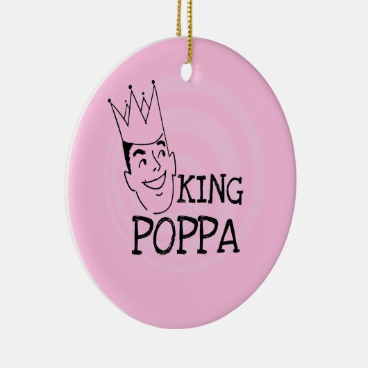 King Poppa T-shirts en geschenken Keramisch Ornament (Rechts)