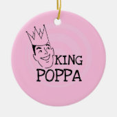 King Poppa T-shirts en geschenken Keramisch Ornament (Voorkant)