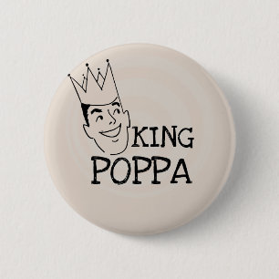 King Poppa T-shirts en geschenken Ronde Button 5,7 Cm