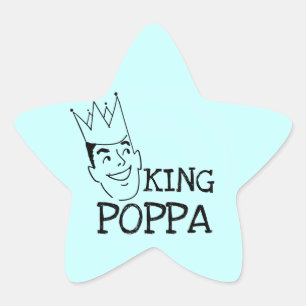 King Poppa T-shirts en geschenken Ster Sticker