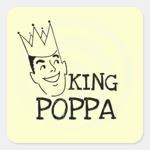 King Poppa T-shirts en geschenken Vierkante Sticker