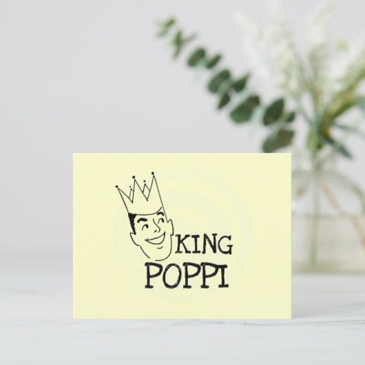King Poppi T-shirts en geschenken Briefkaart (Staand voorkant)