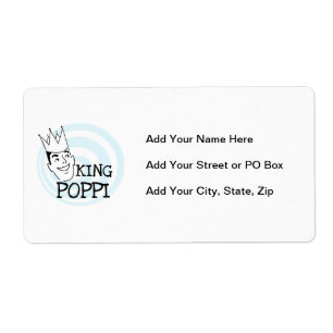 King Poppi T-shirts en geschenken Etiket