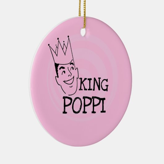 King Poppi T-shirts en geschenken Keramisch Ornament (Rechts)