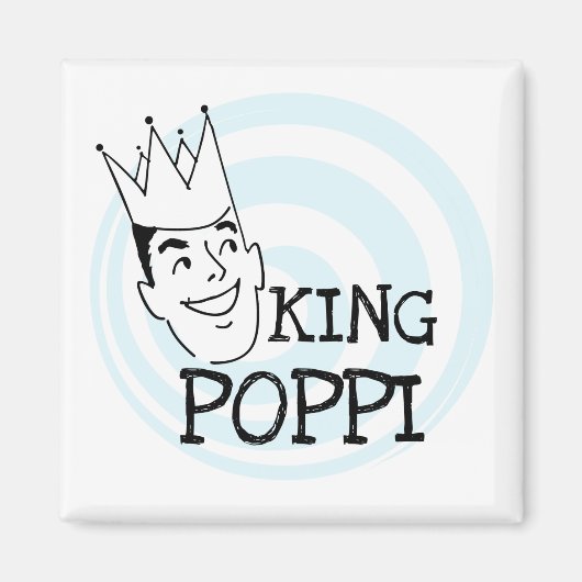 King Poppi T-shirts en geschenken Magneet (Voorkant)