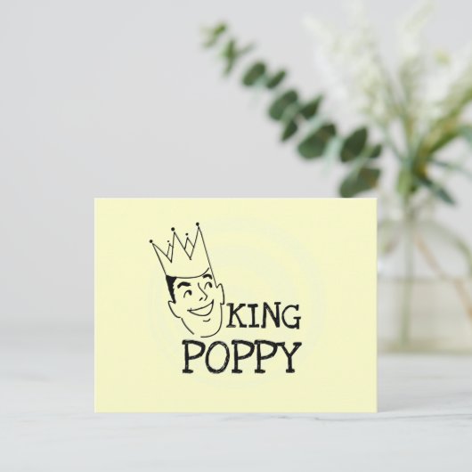 King Poppy T-shirts en geschenken Briefkaart (Staand voorkant)