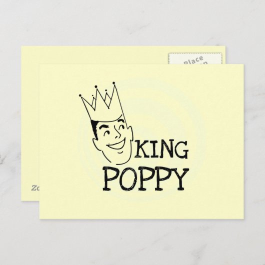 King Poppy T-shirts en geschenken Briefkaart (Voorkant / Achterkant)