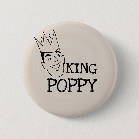 King Poppy T-shirts en geschenken Ronde Button 5,7 Cm (Voorkant)