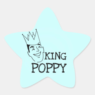 King Poppy T-shirts en geschenken Ster Sticker