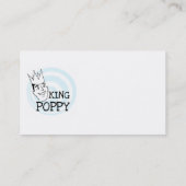 King Poppy T-shirts en geschenken Visitekaartje (Achterkant)