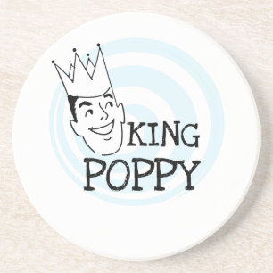 King Poppy T-shirts en geschenken Zandsteen Onderzetter