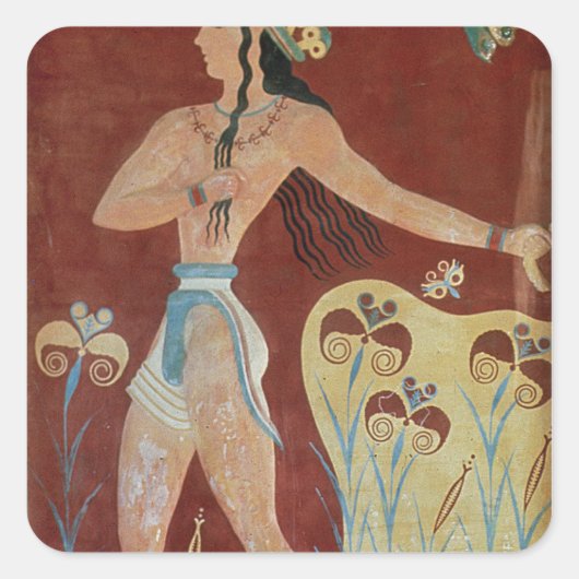 King-Priest of Prince with Lilies Vierkante Sticker (Voorkant)