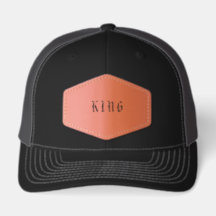 KING Printed Custom Text Hexagon Black Rich Look