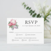 King Protea Botanical Wedding RSVP Entree Choices (Debout devant)