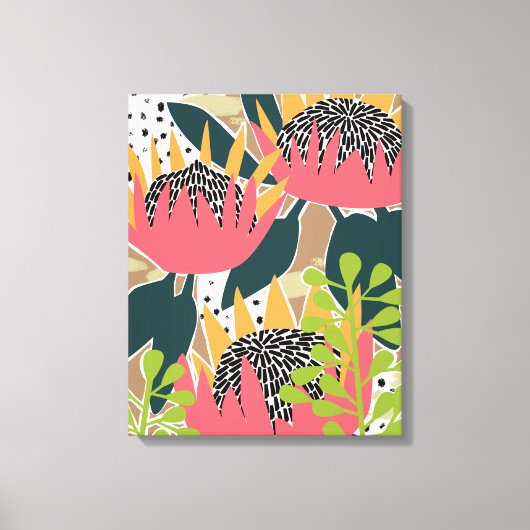 King Protea I Canvas Afdruk (Voorkant)