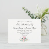 King Protea Watercolor Floral Elegant Botanical Kaart (Staand voorkant)