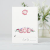 King Protea Waterverf Botanische Escort Kaart (Staand voorkant)