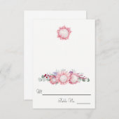 King Protea Waterverf Botanische Escort Kaart (Voorkant / Achterkant)